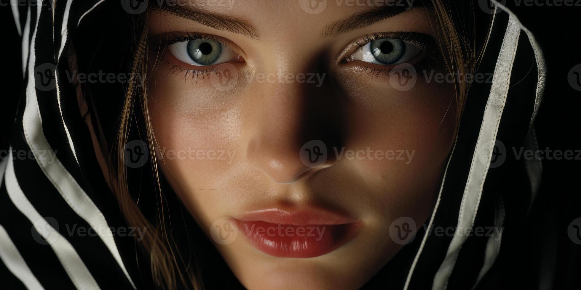 AI generated close-up portrait of a girl Generative AI photo
