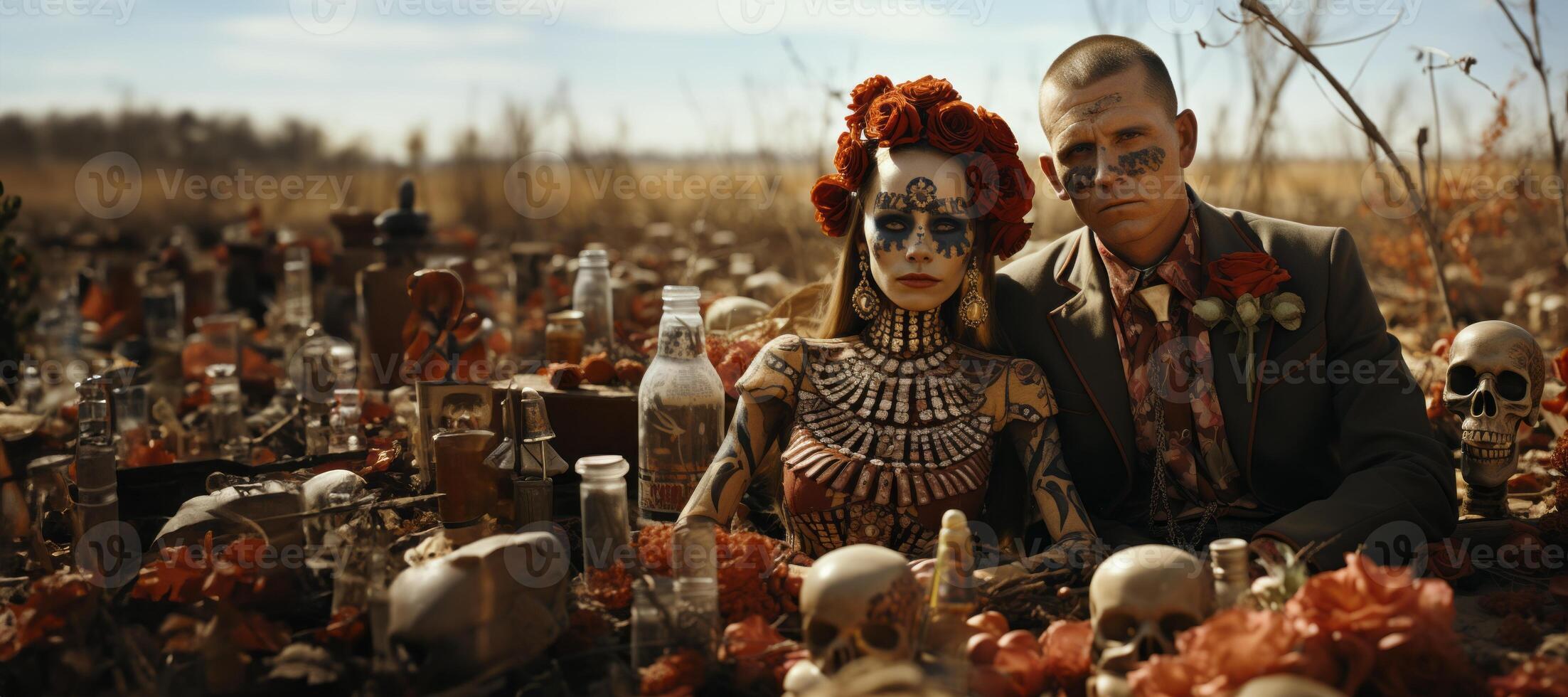 AI generated the day of the Dead Generative AI photo