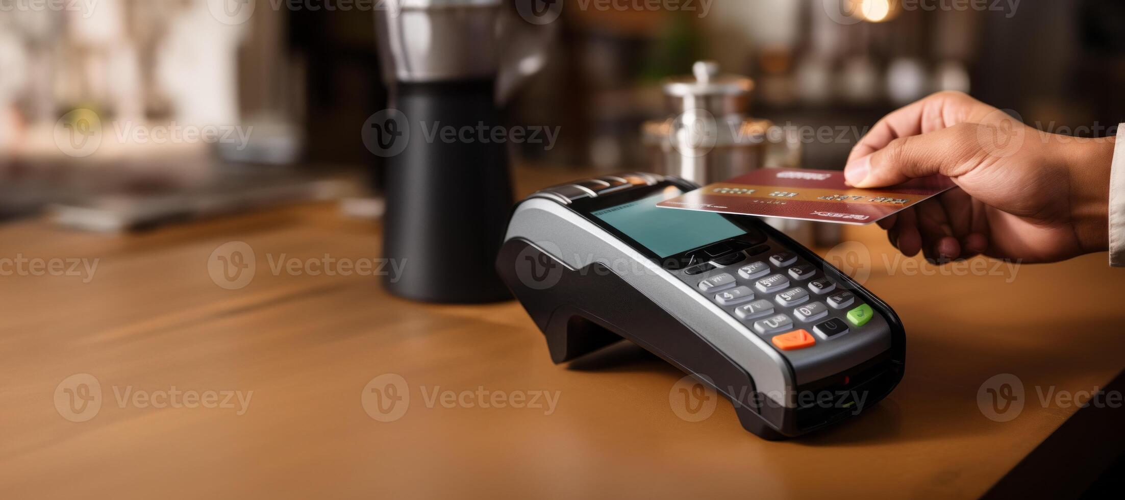 AI generated cashless payment via terminal Generative AI photo