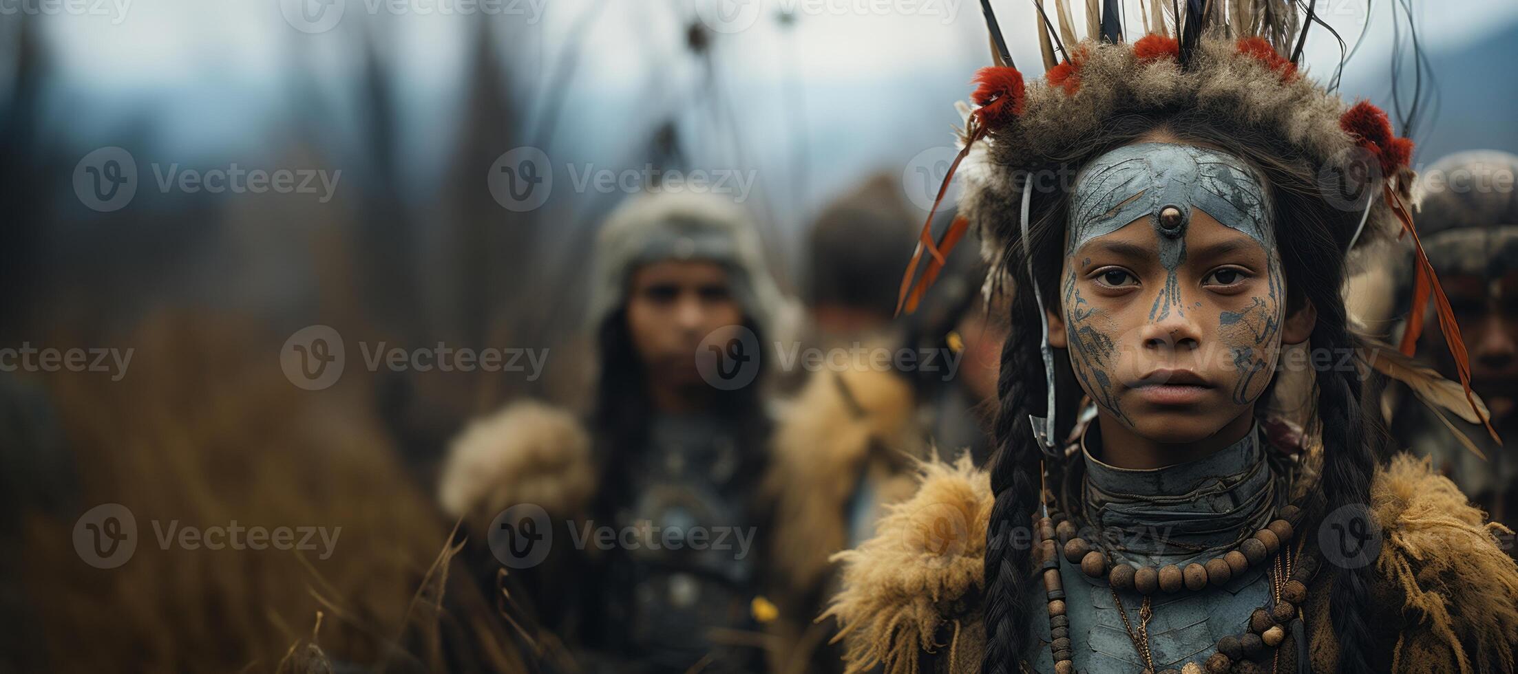 AI generated portraits of the world's indigenous peoples Generative AI photo