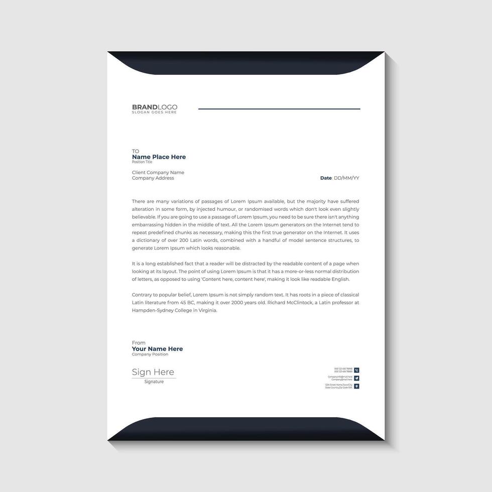 Letterhead design template vector