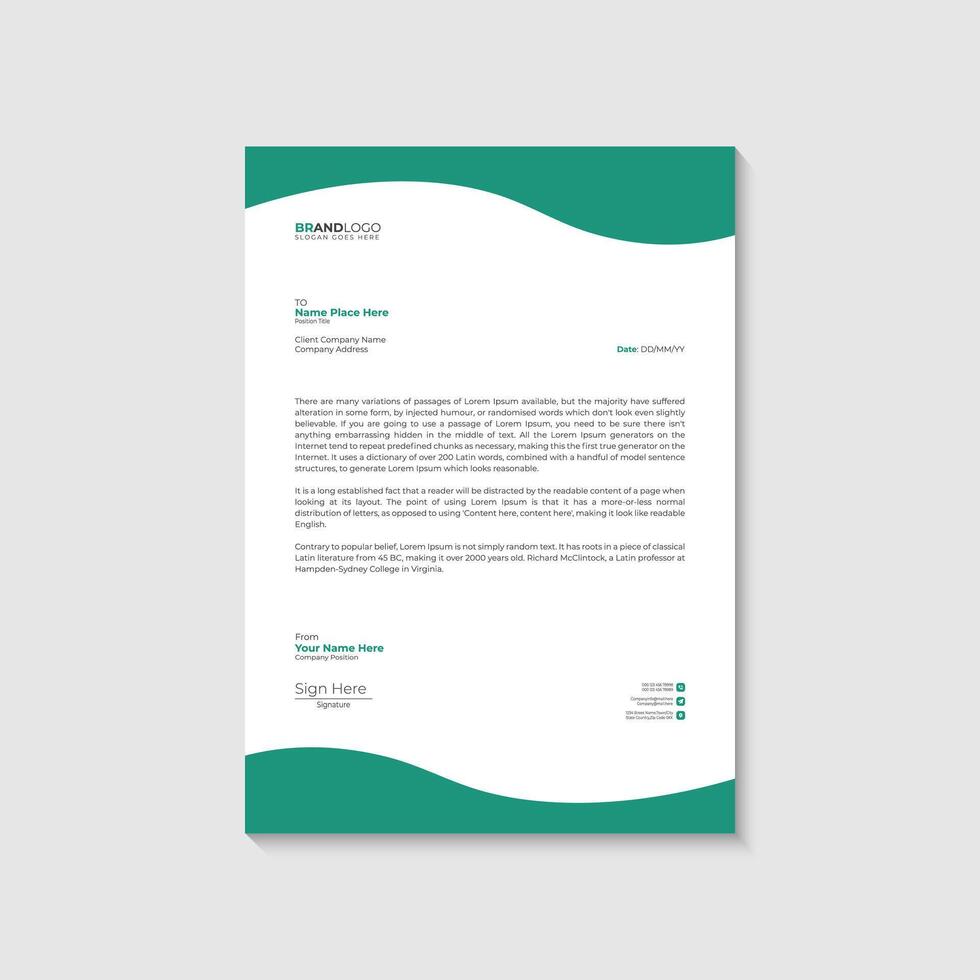 Letterhead design template vector