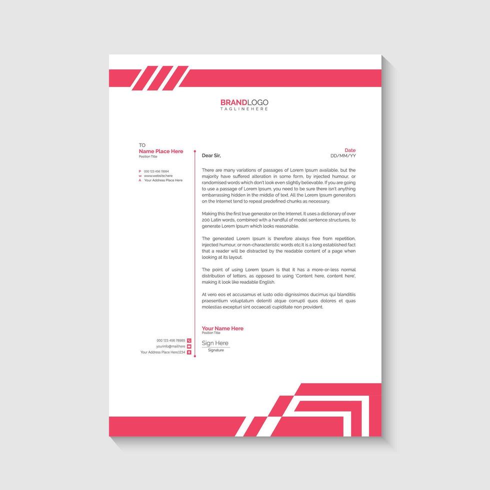 Letterhead design template vector