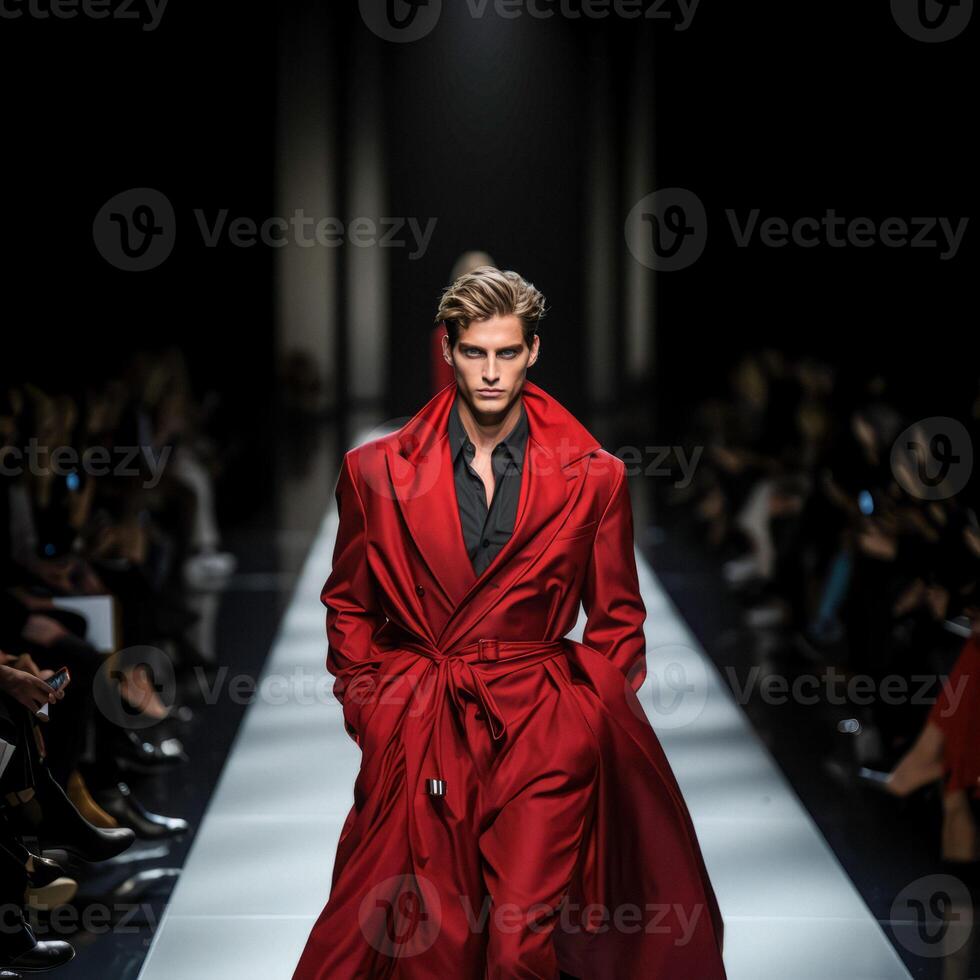 AI generated fashion show Fashion Podium Generative AI photo