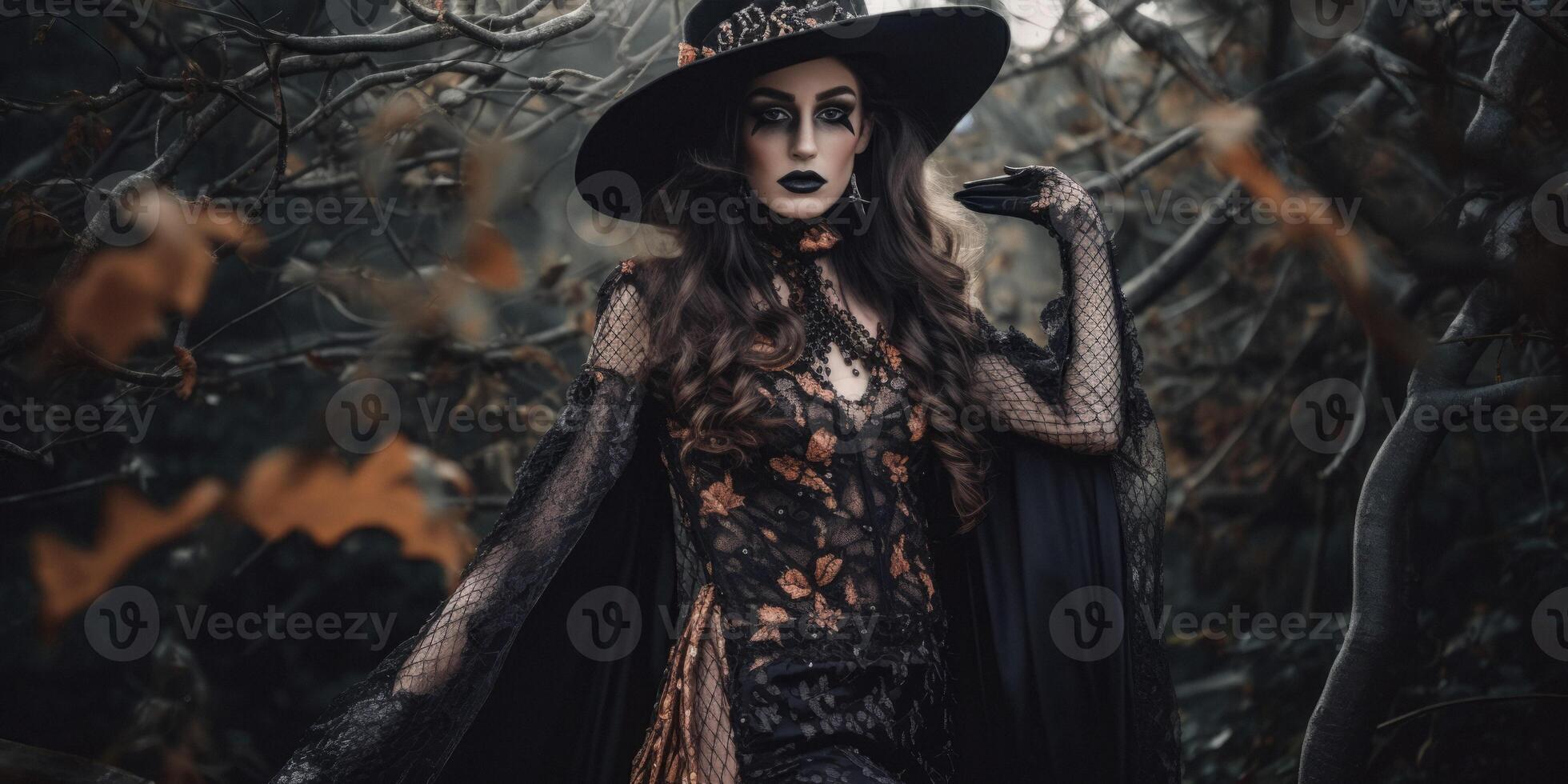 AI generated Fashion photo for Halloween Generative AI