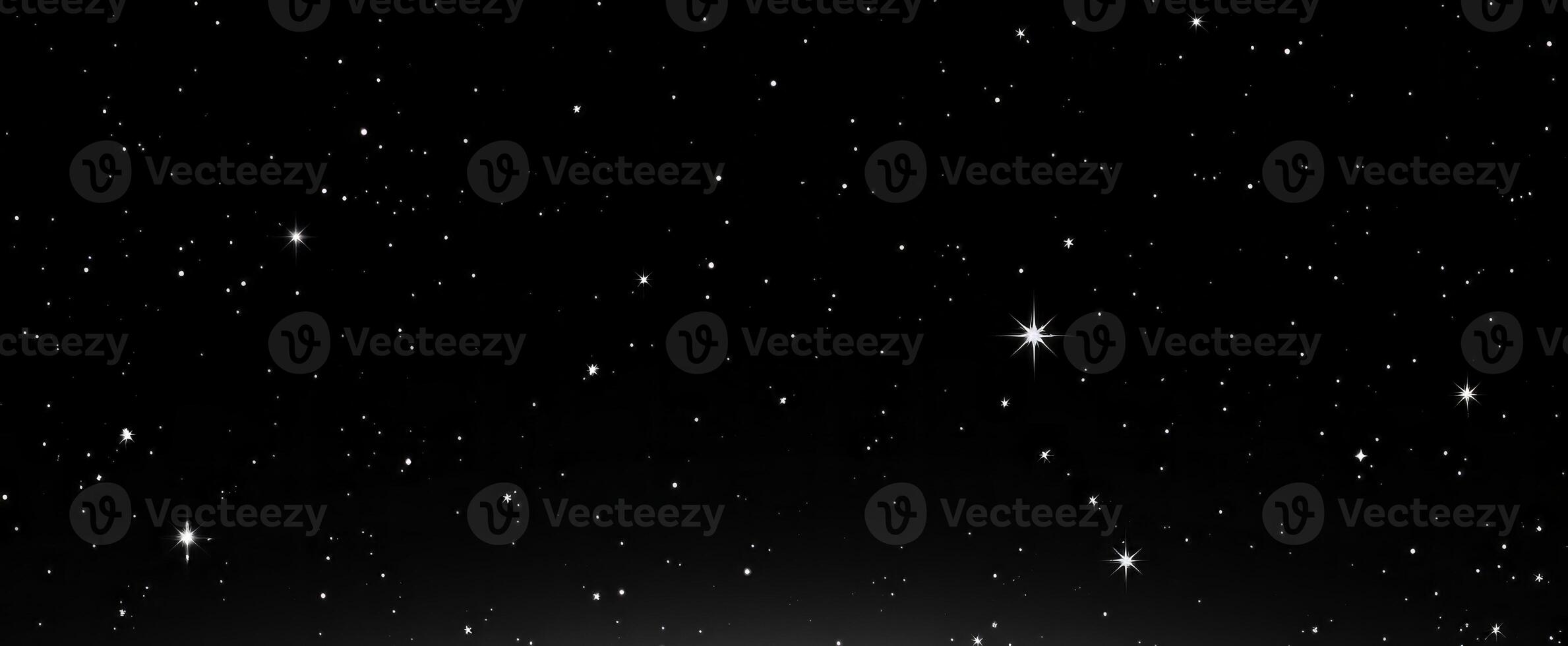 AI generated Dark starry sky banner Generative AI photo
