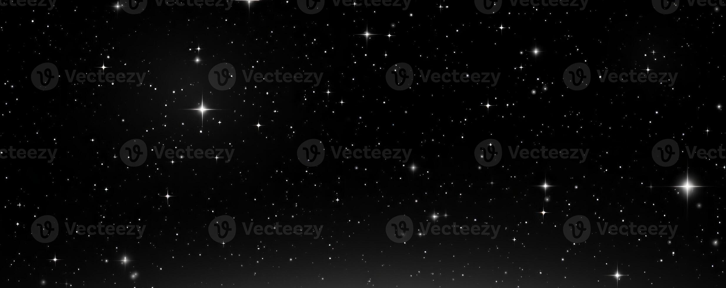 AI generated Dark starry sky banner Generative AI photo