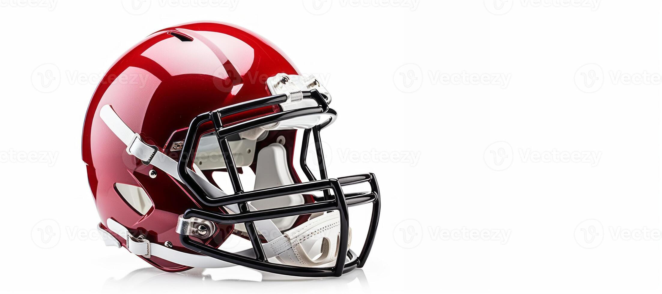AI generated football helmet on white background Generative AI photo