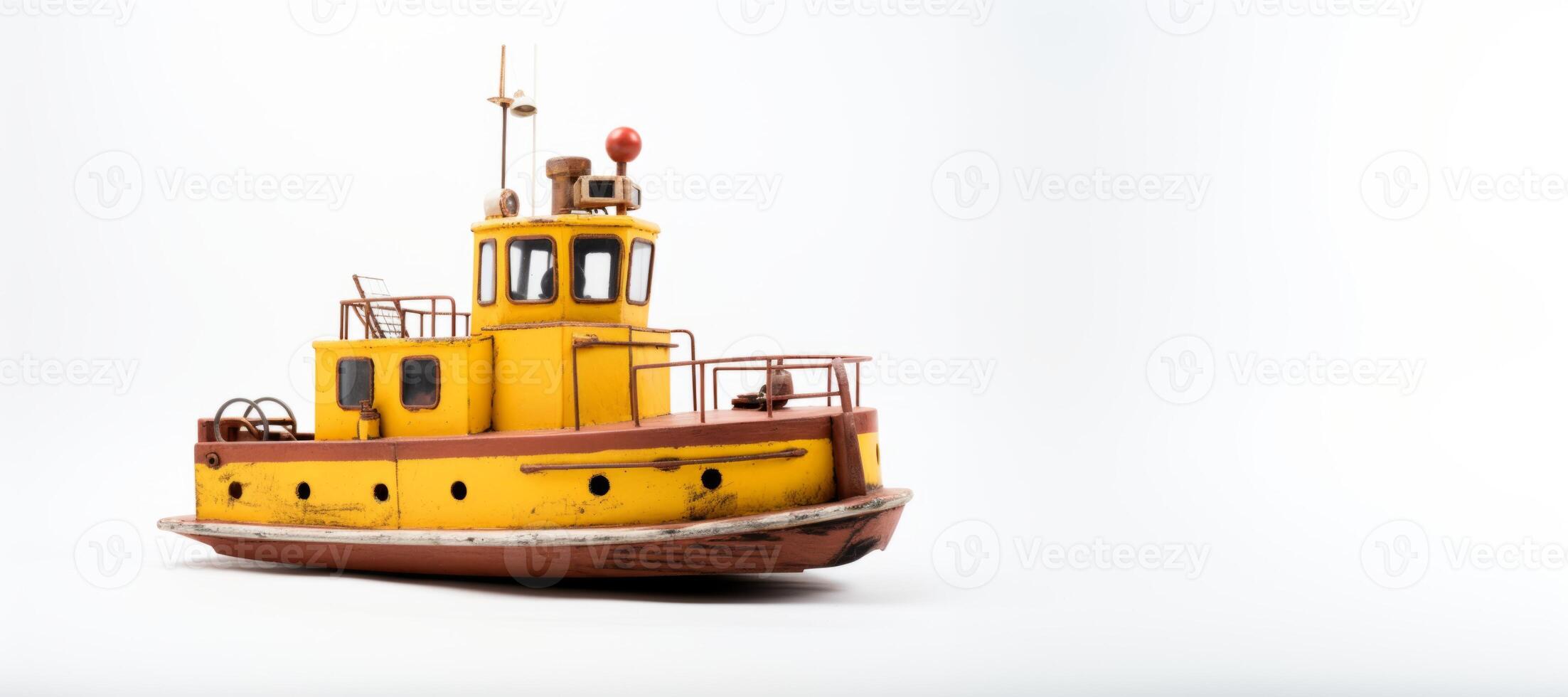 AI generated tugboat on a white background Generative AI photo