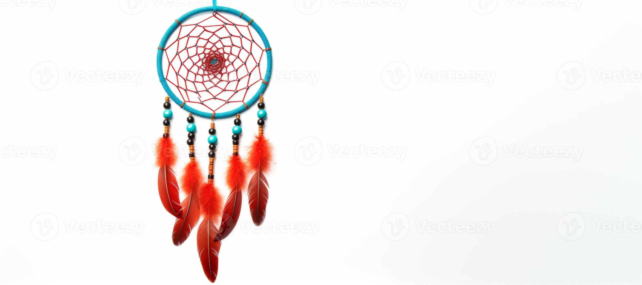 AI generated Dream catcher on white background Generative AI photo