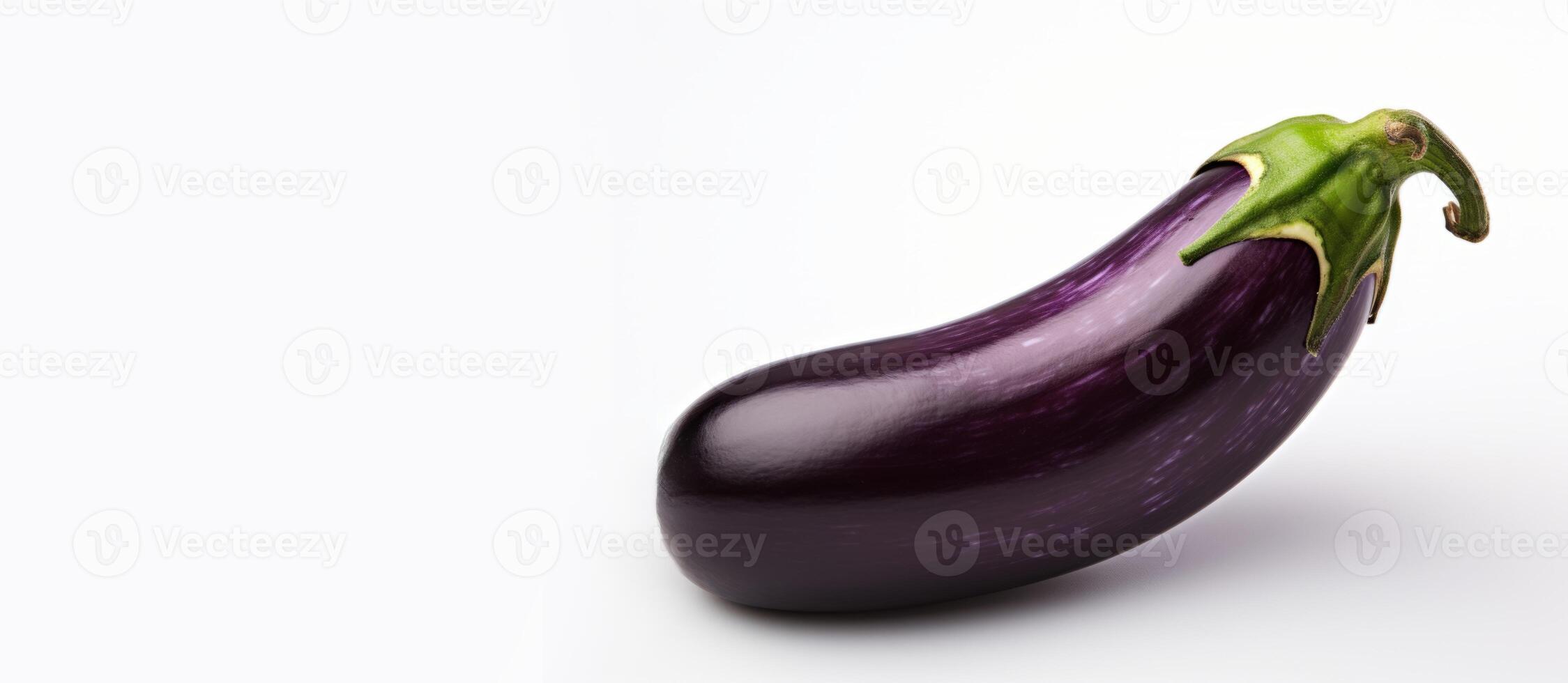 AI generated eggplant on white background Generative AI photo