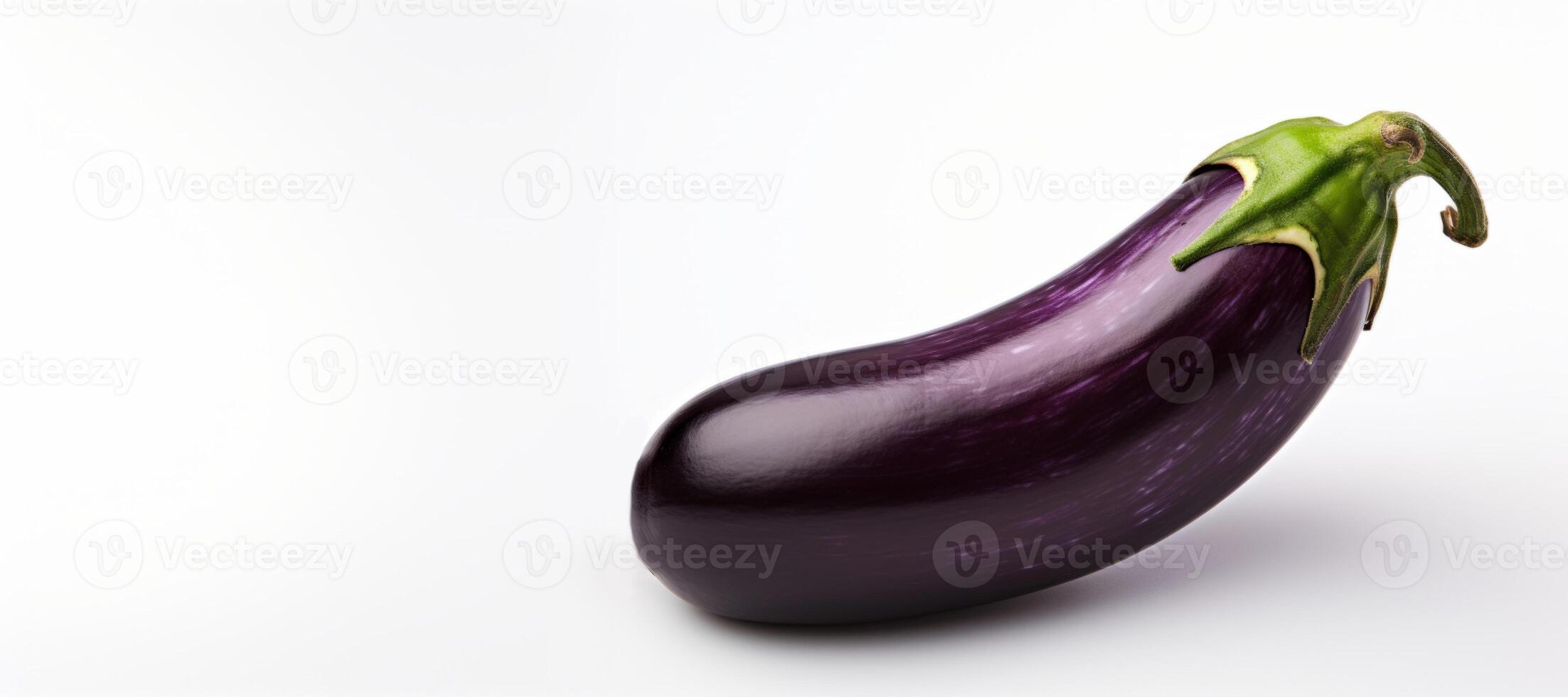 AI generated eggplant on white background Generative AI photo