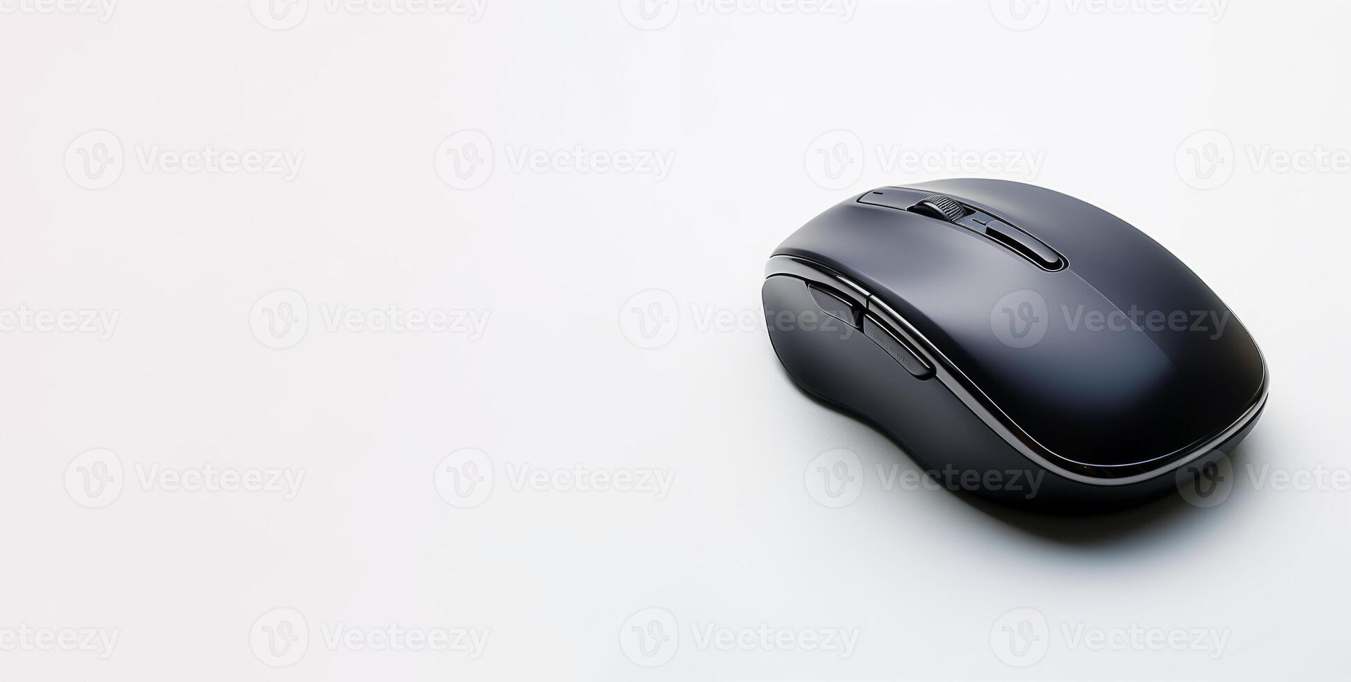 AI generated computer wireless mouse on a white background Generative AI photo