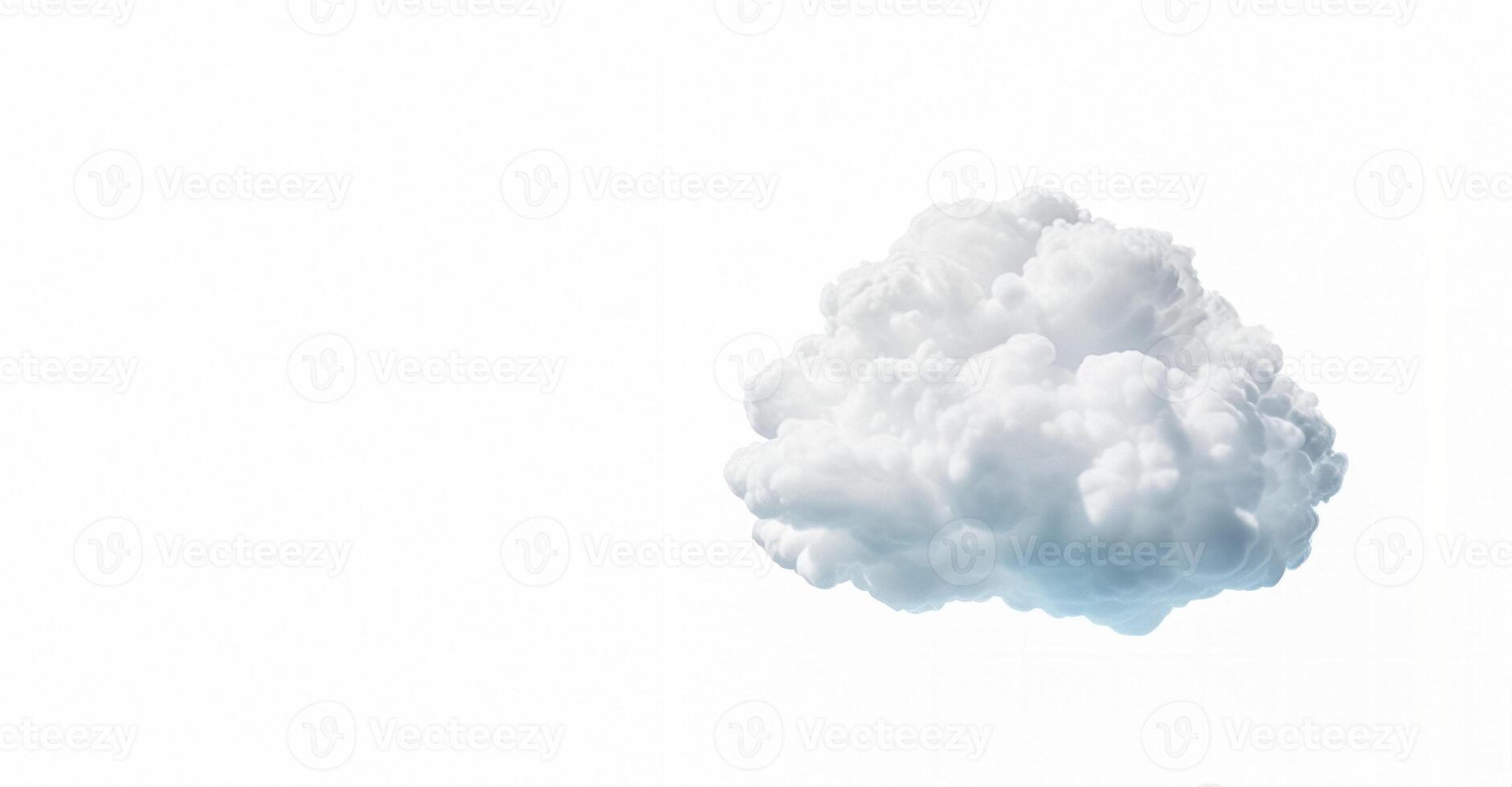 AI generated Clouds on a white background Generative AI photo