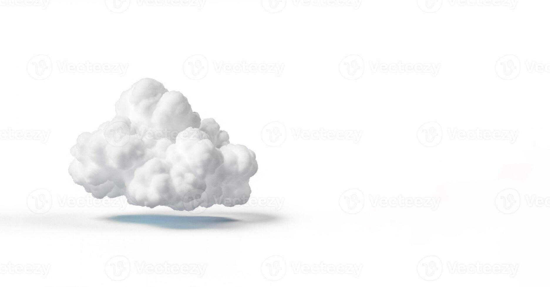 AI generated Clouds on a white background Generative AI photo