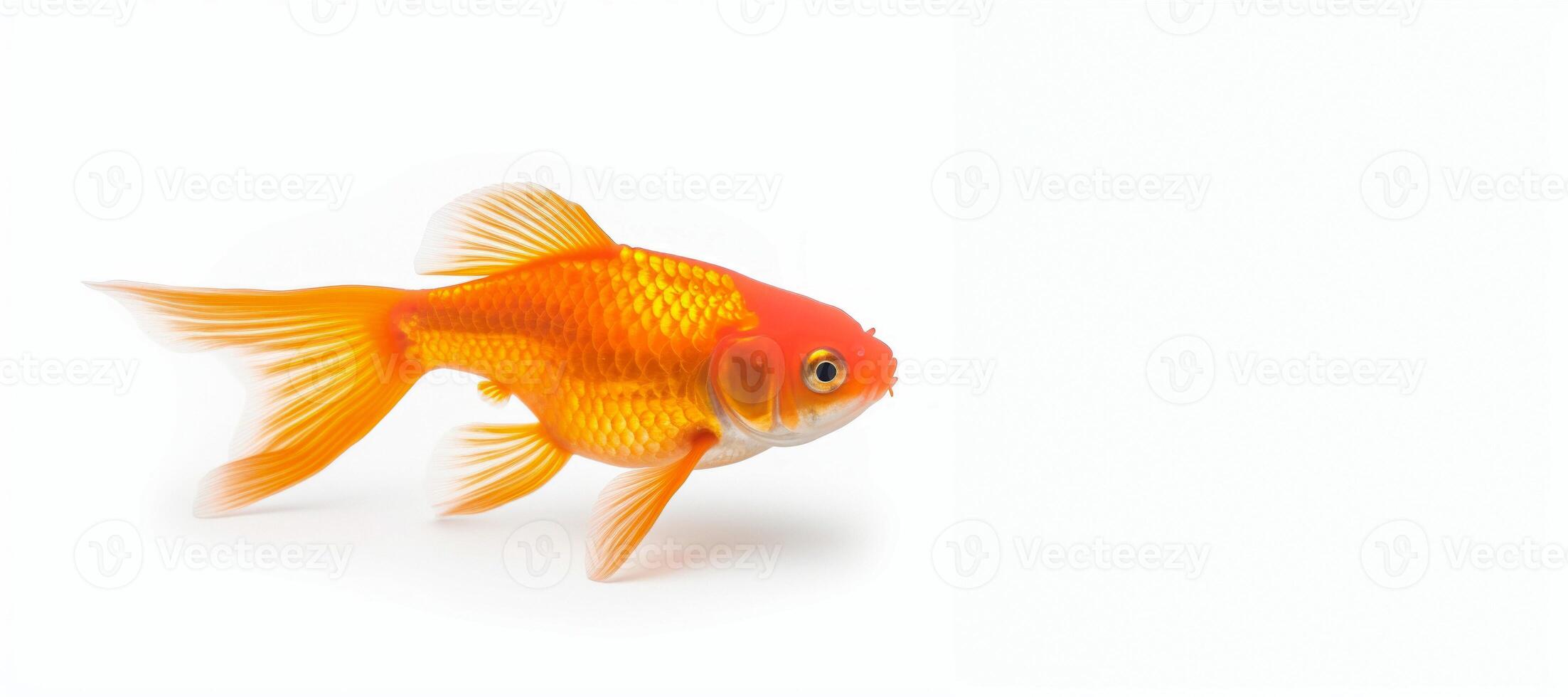 AI generated Goldfish on a white background Generative AI photo