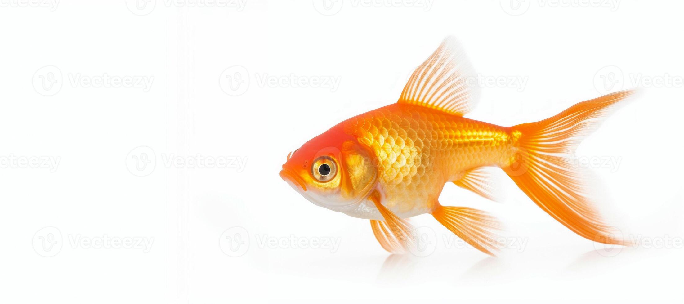 AI generated Goldfish on a white background Generative AI photo