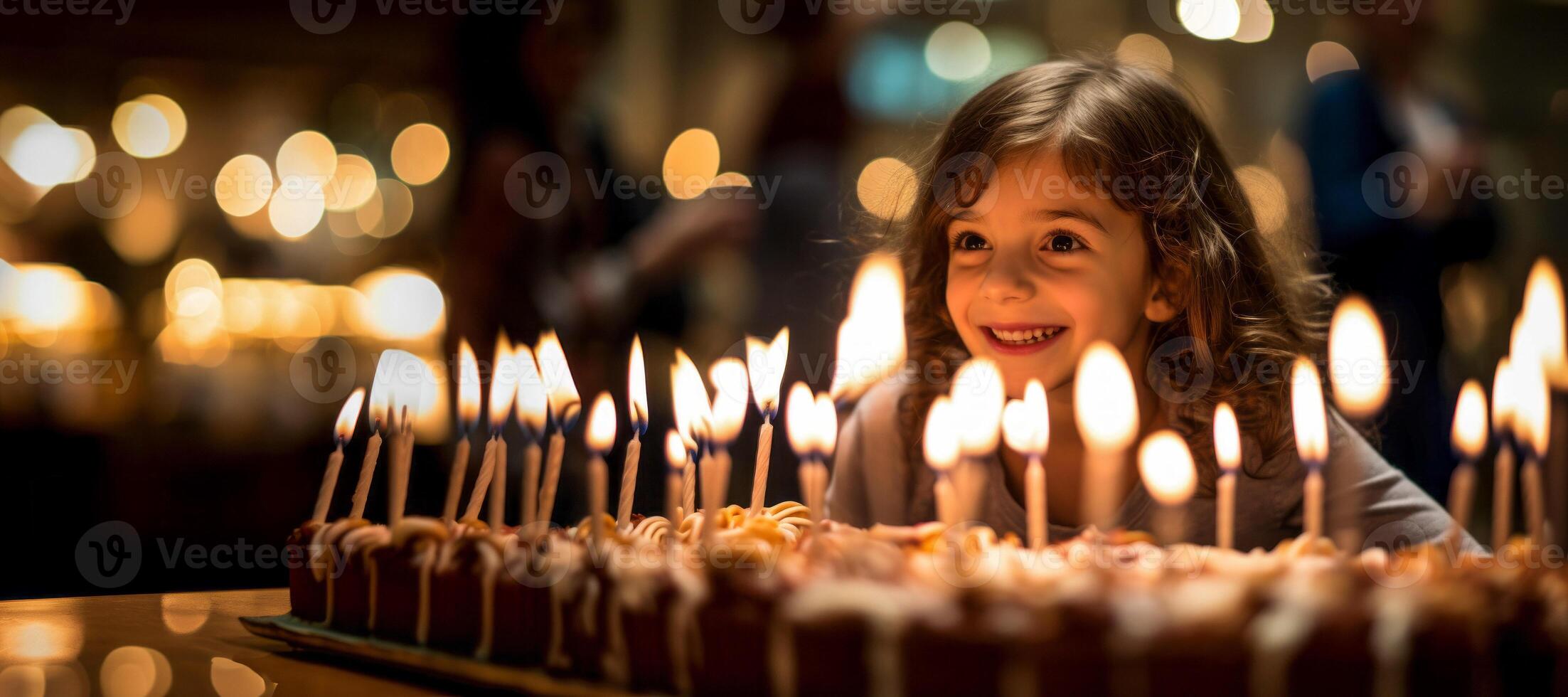 ai generado muchachas niño soplo fuera cumpleaños velas generativo ai foto