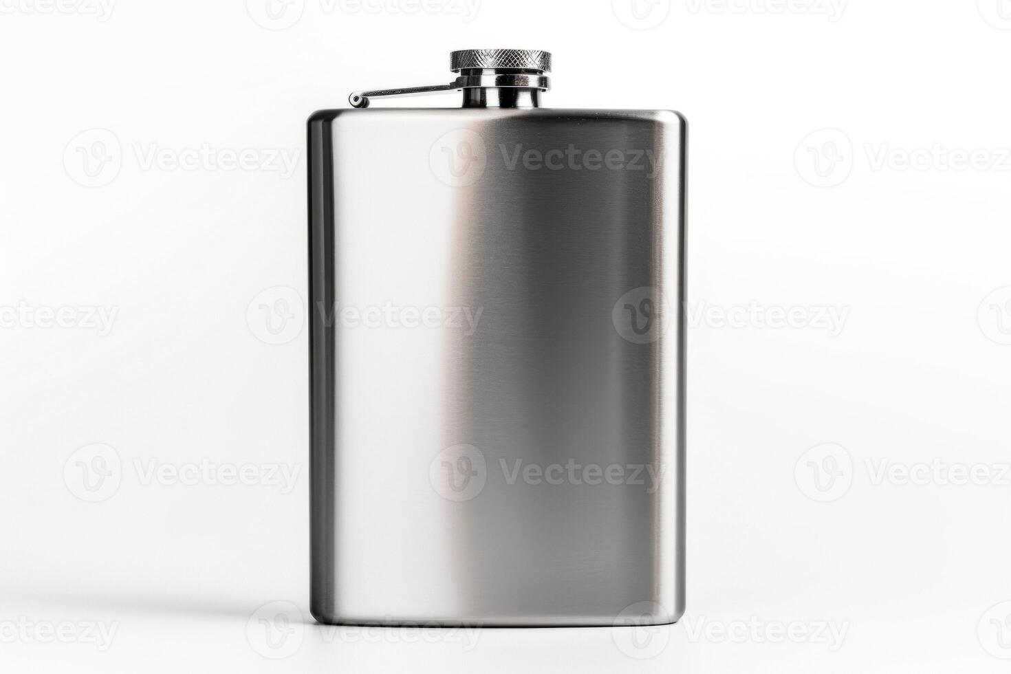 AI generated alcohol flask on white background Generative AI photo