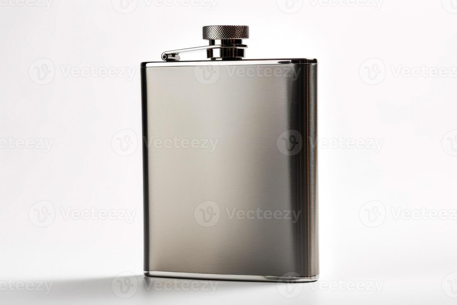 AI generated alcohol flask on white background Generative AI photo