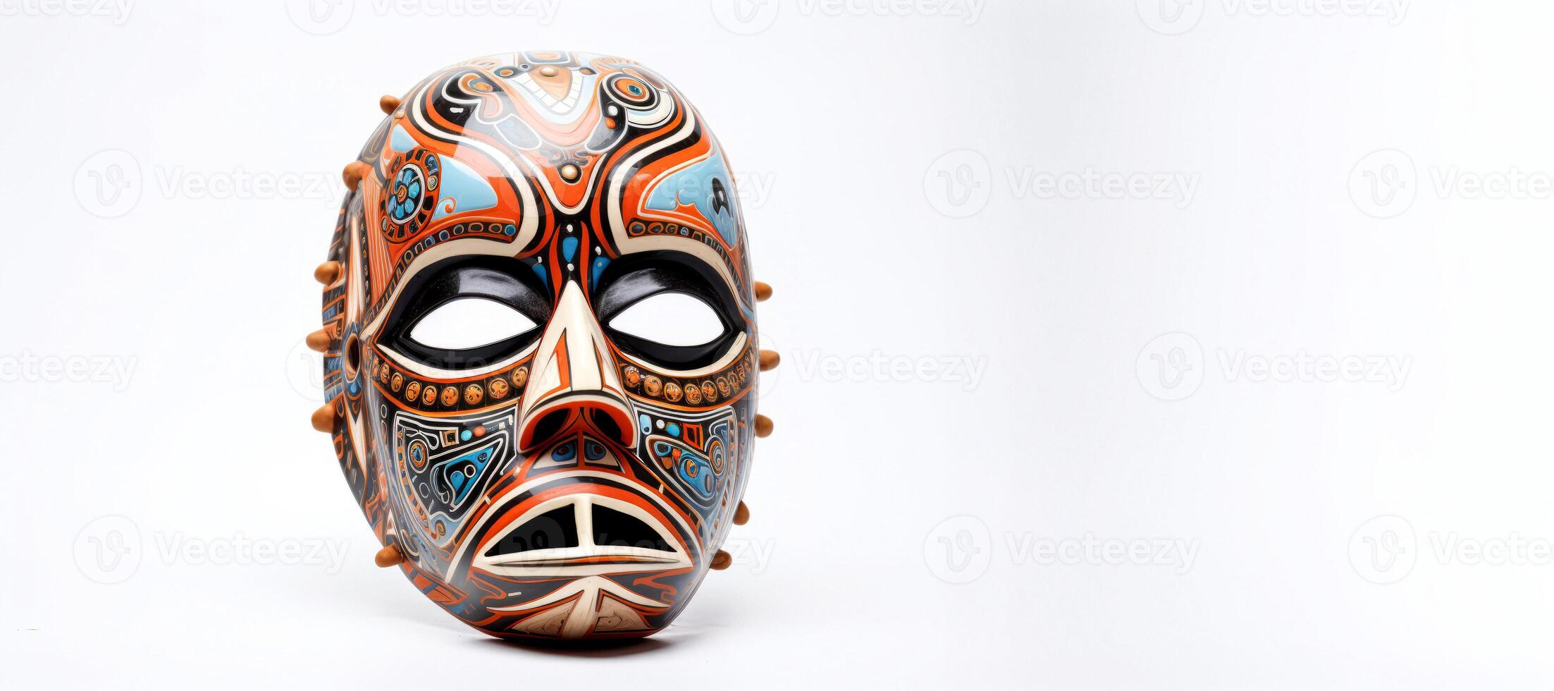 AI generated multicolored pagan mask Generative AI photo