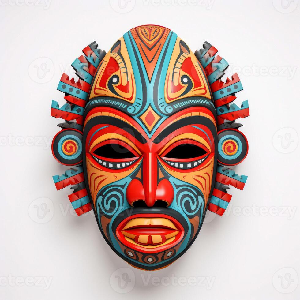 AI generated multicolored pagan mask Generative AI photo