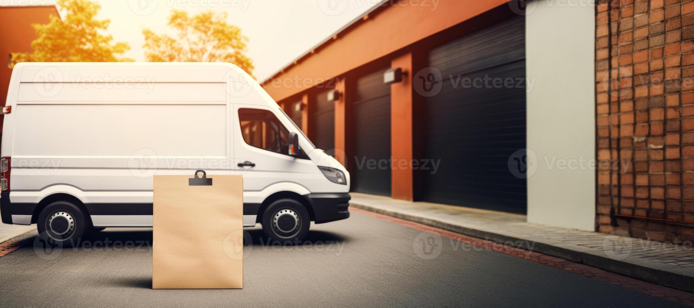 AI generated delivery of parcels by courier service Generative AI photo