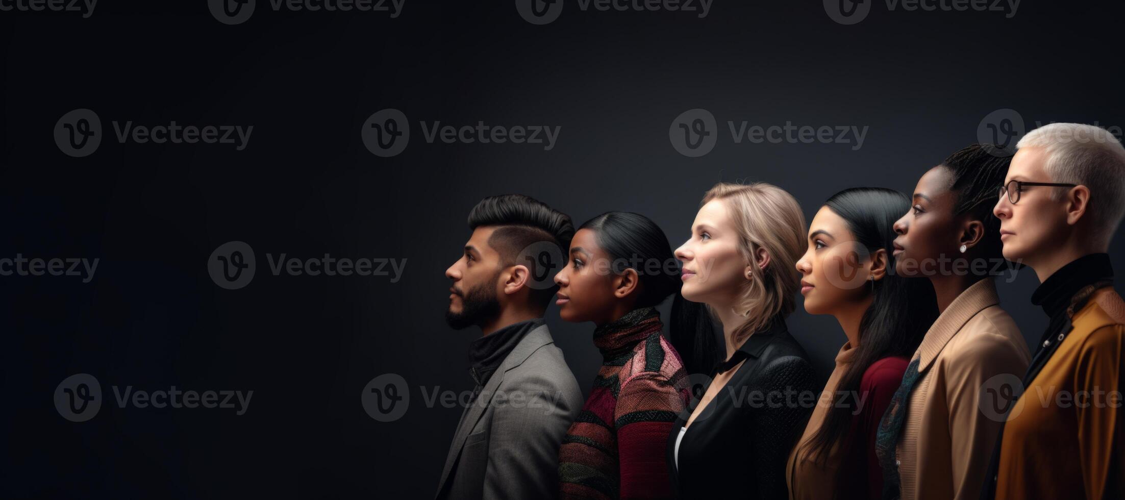 AI generated diversity multiethnic people concept Generative AI photo