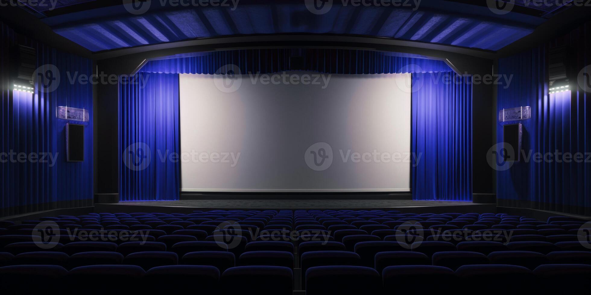 AI generated empty theater hall Generative AI photo
