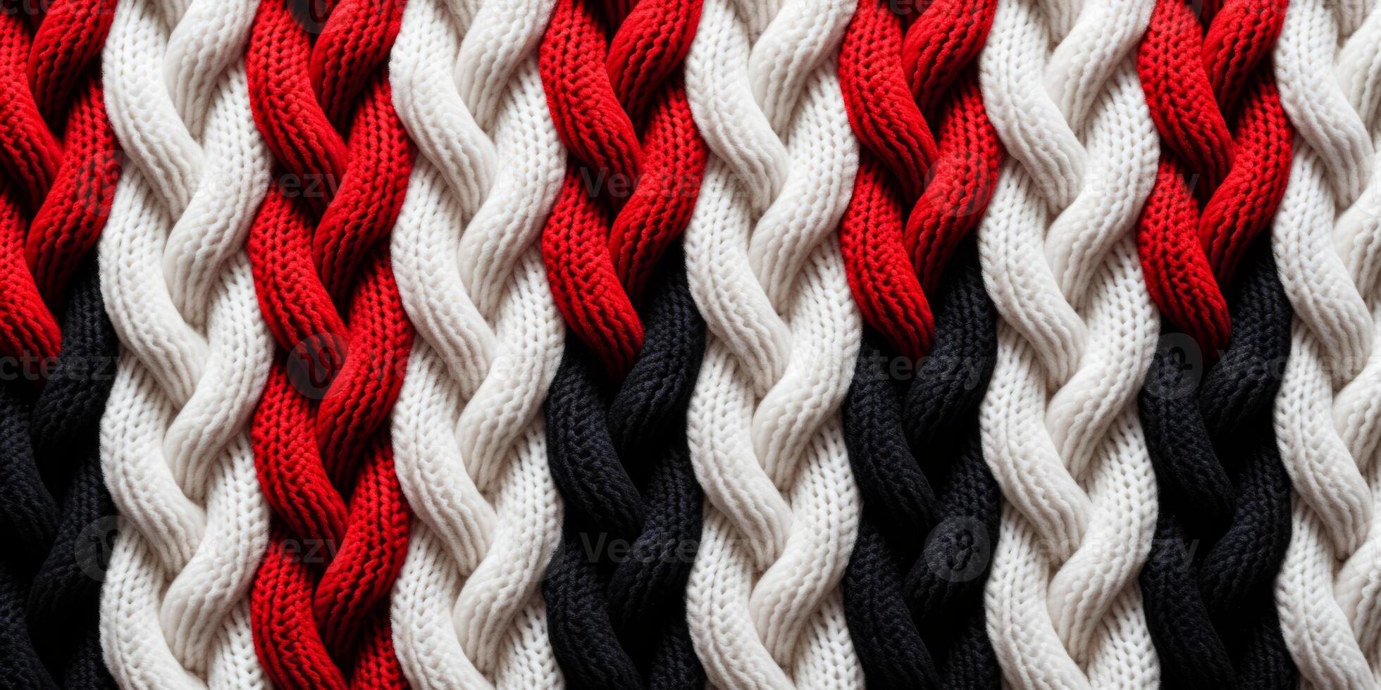 AI generated seamless knitted fabric texture Generative AI photo