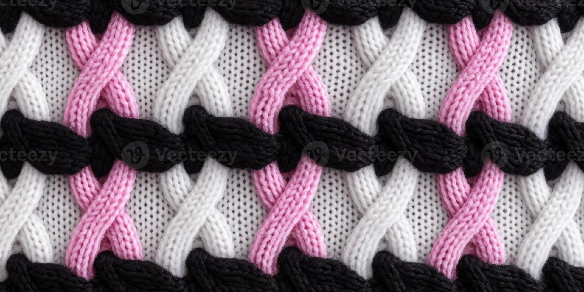 AI generated seamless knitted fabric texture Generative AI photo