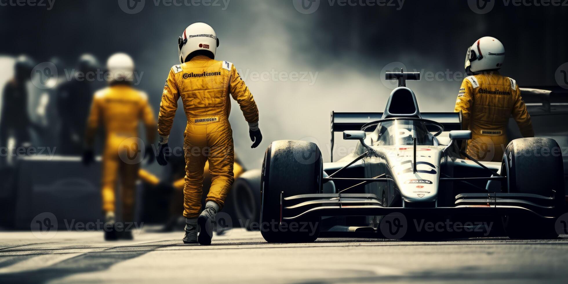 AI generated racing pit stop Generative AI photo