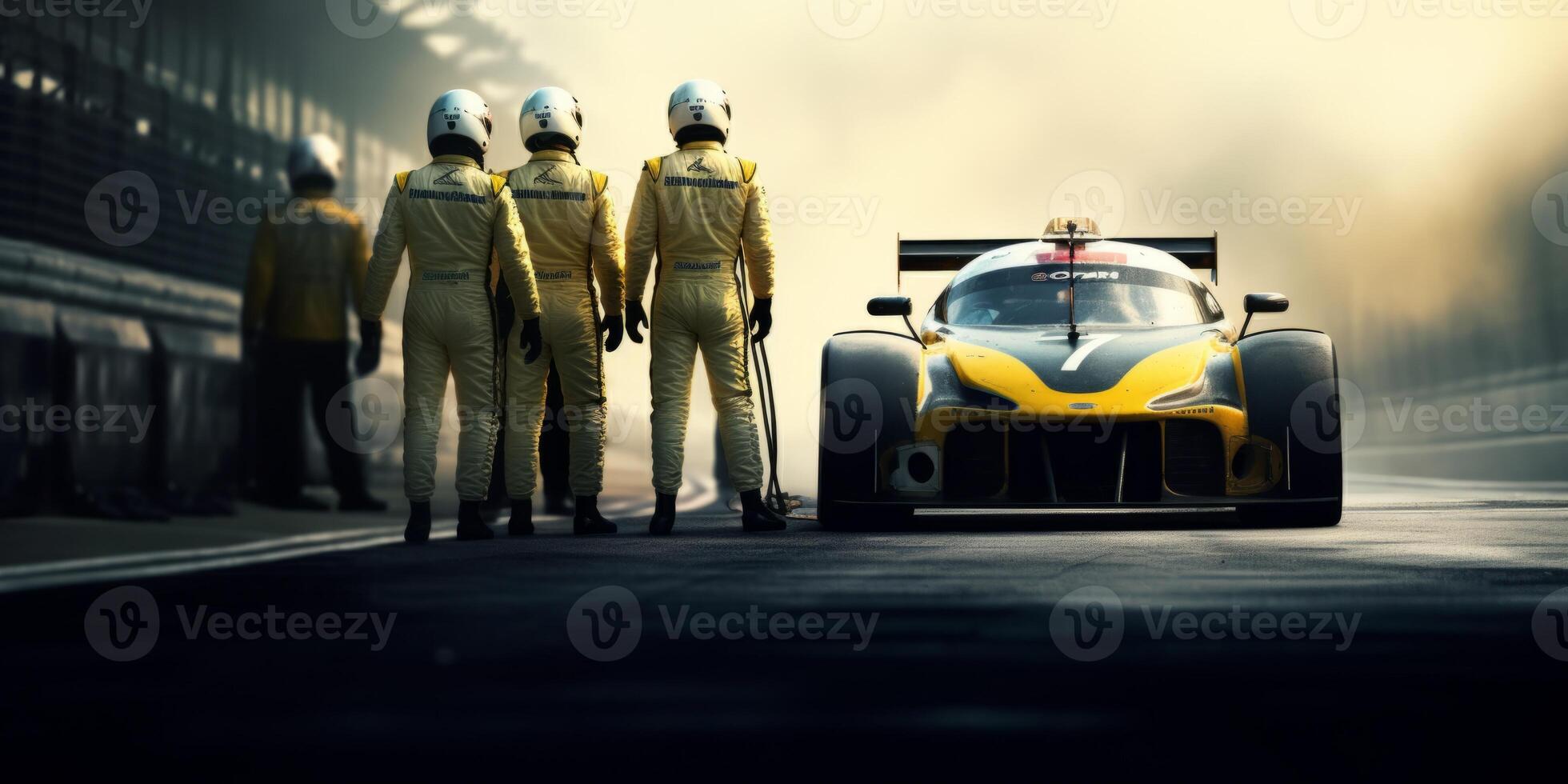 AI generated racing pit stop Generative AI photo