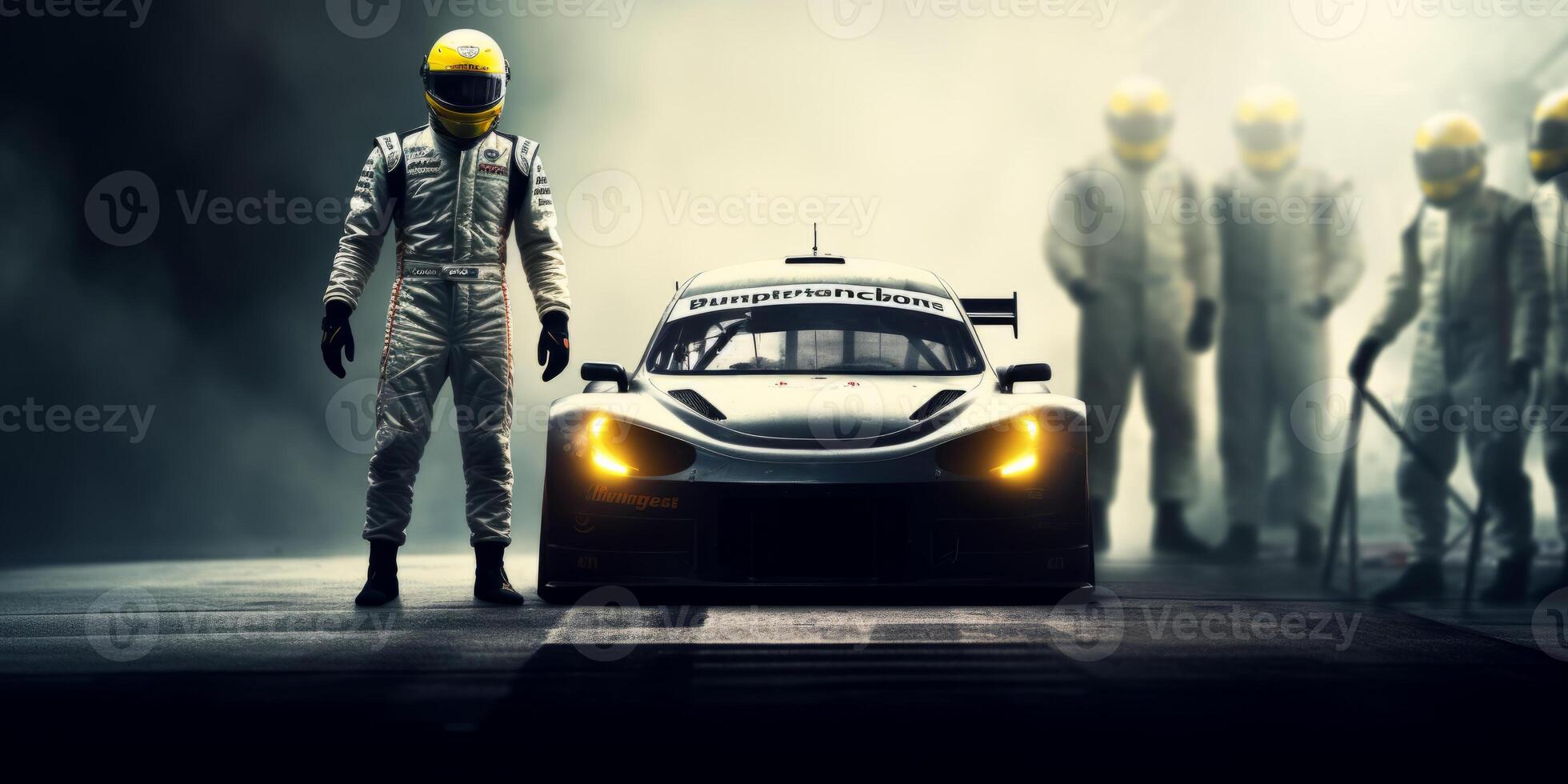 AI generated racing pit stop Generative AI photo