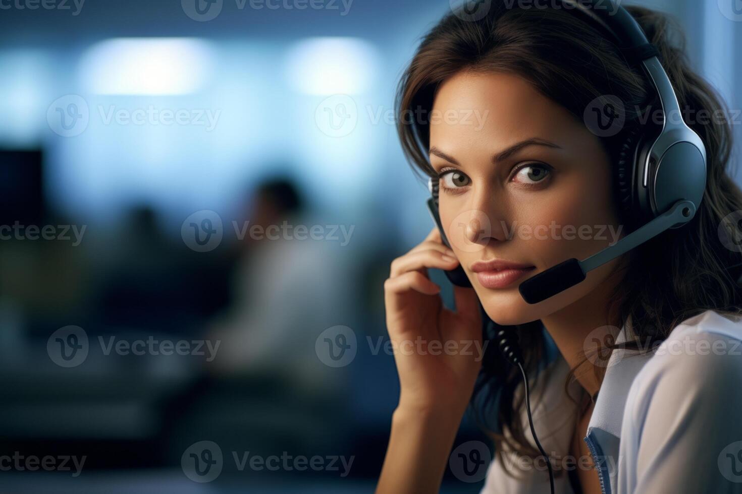 AI generated telemarket sales agent Generative AI photo