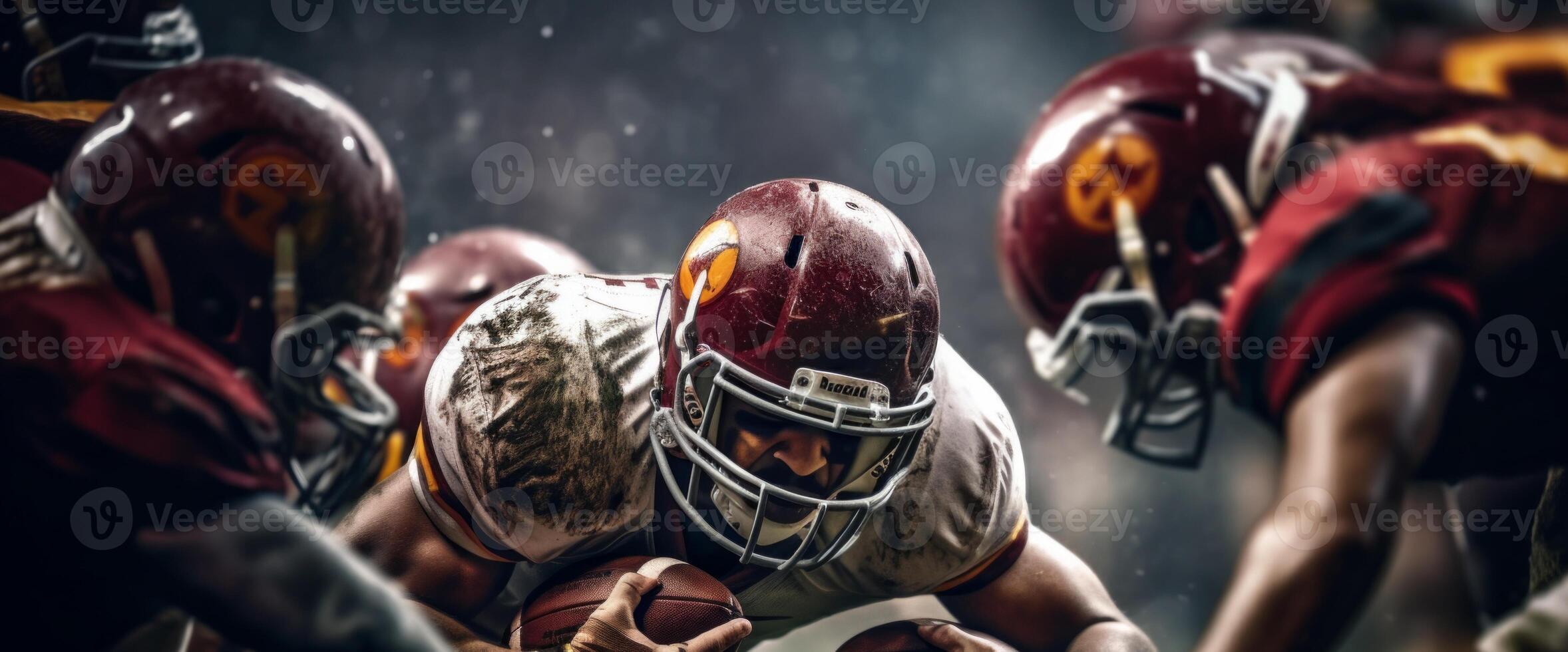 AI generated American football players in the game Generative AI photo