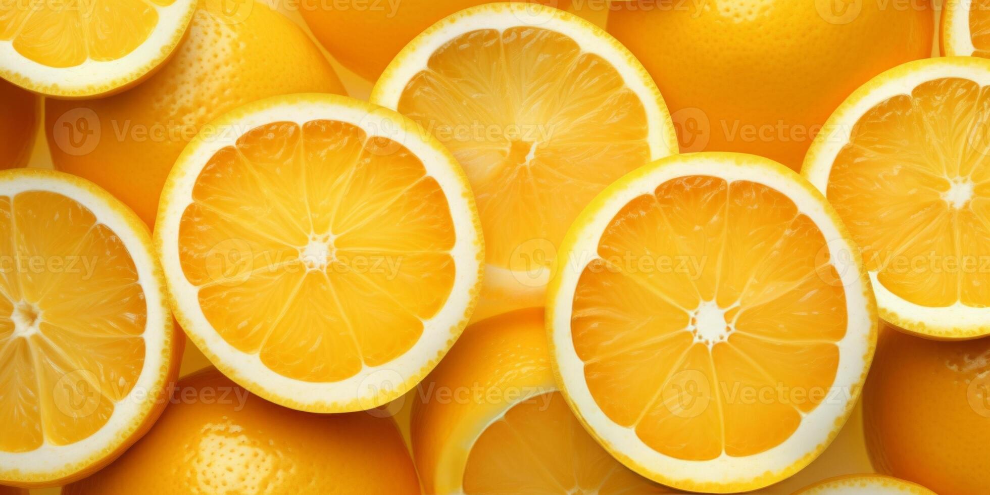AI generated sliced lemon texture Generative AI photo