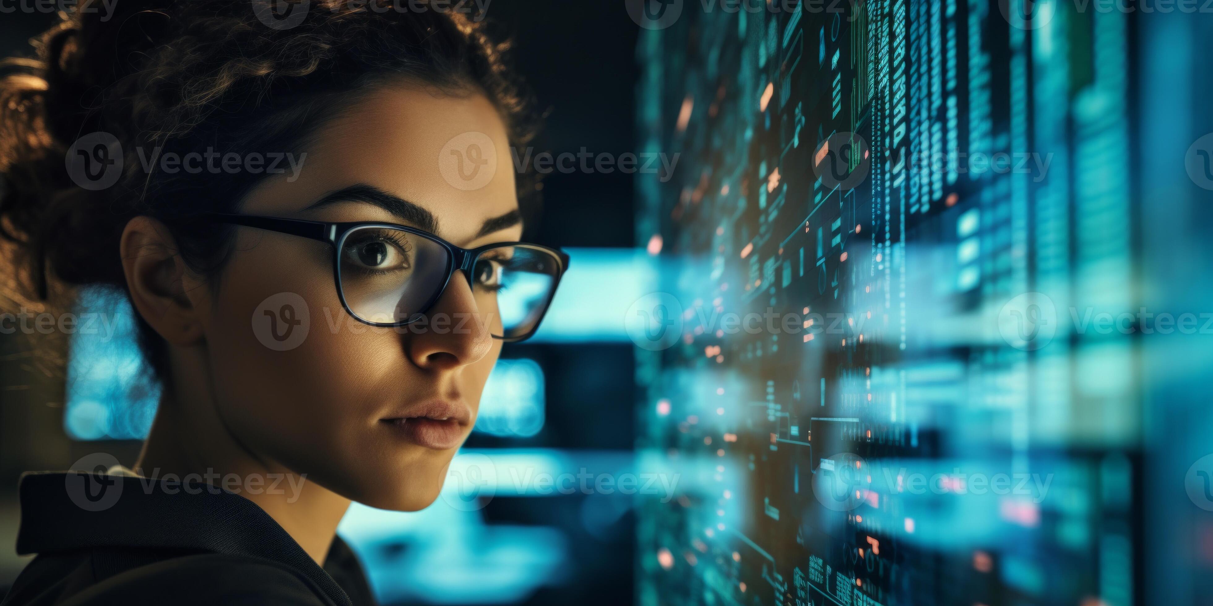 AI generated programmer writes code developer Generative AI 44531207 ...