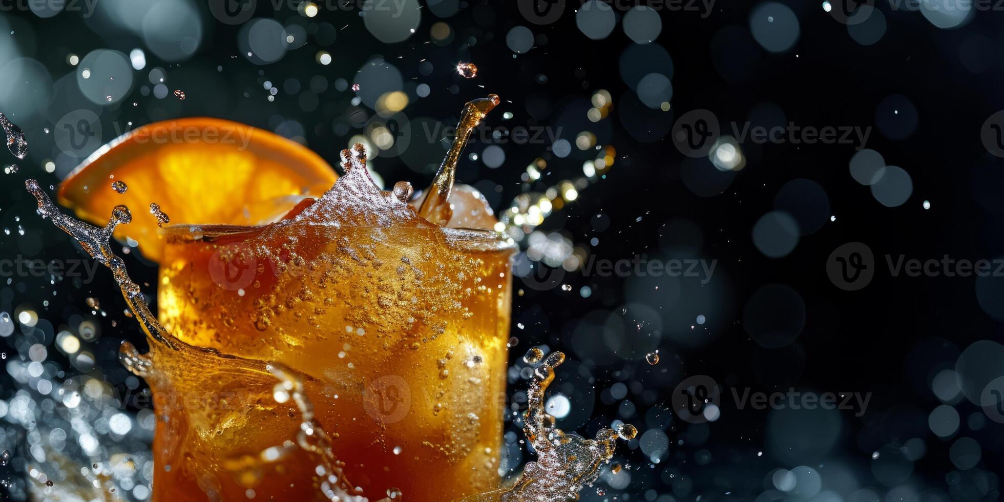 AI generated orange juice with orange slices splash Generative AI ...