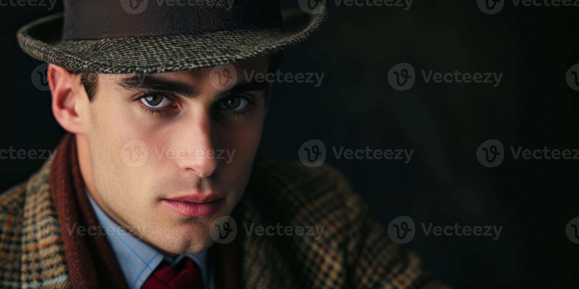 portrait of a man in the twenties of the 20th century Fashion photo