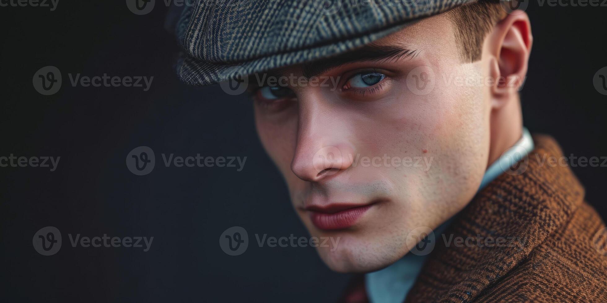 portrait of a man in the twenties of the 20th century Fashion photo