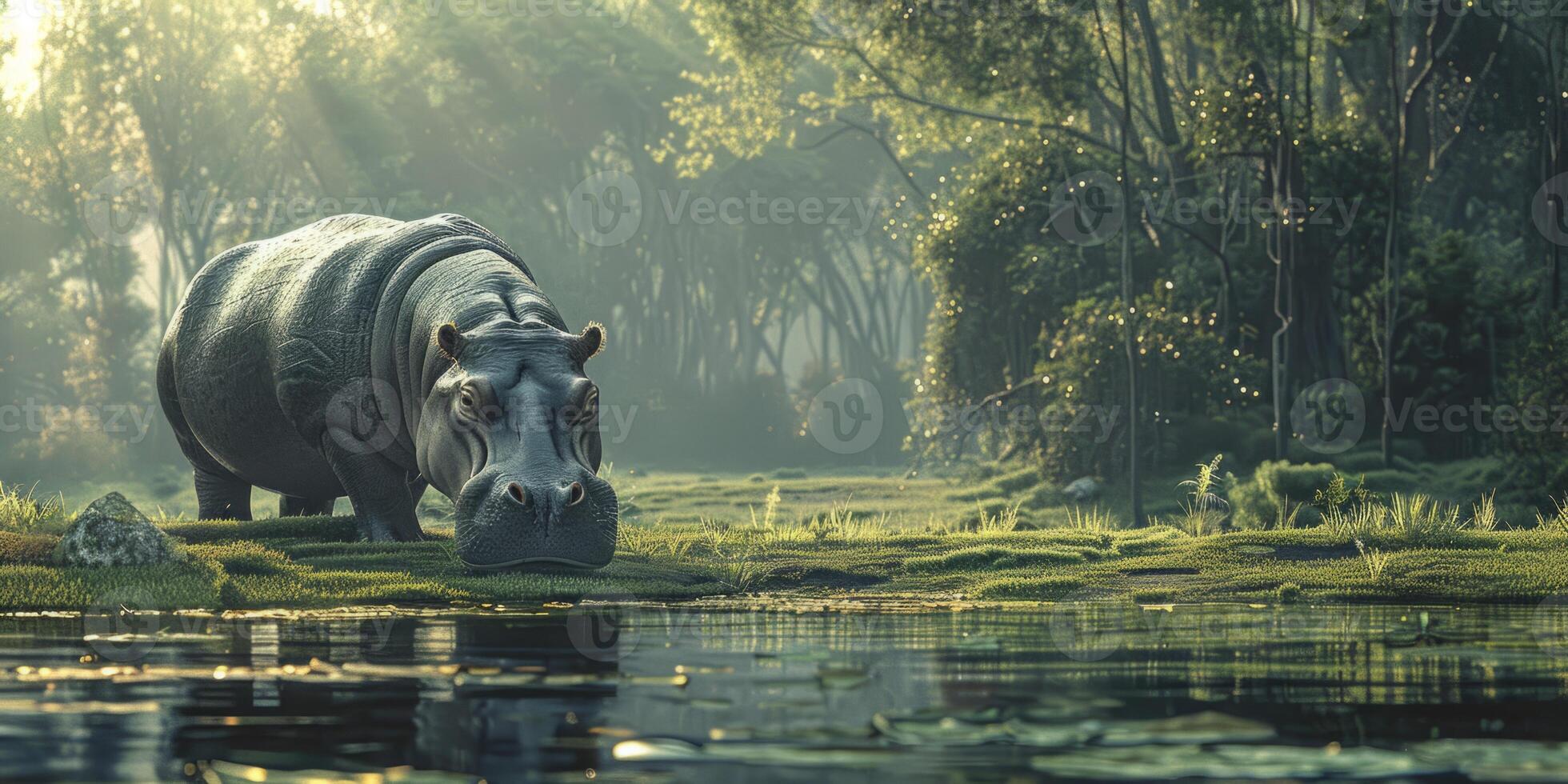 Hippopotamus in the wild photo