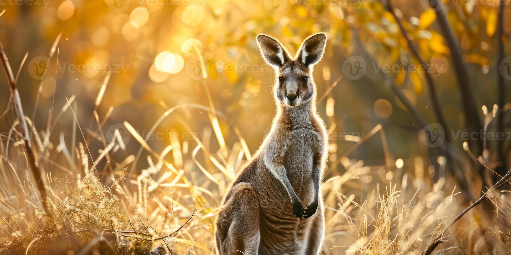 kangaroo in the forest photo