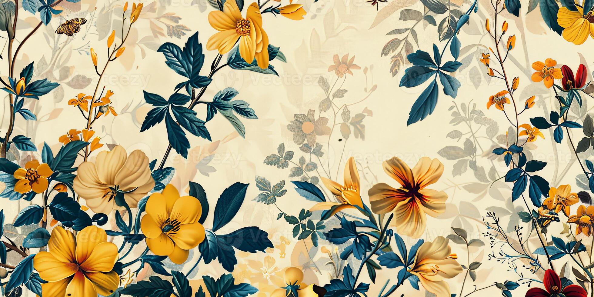 Abstract Botanical Florals background pattern photo