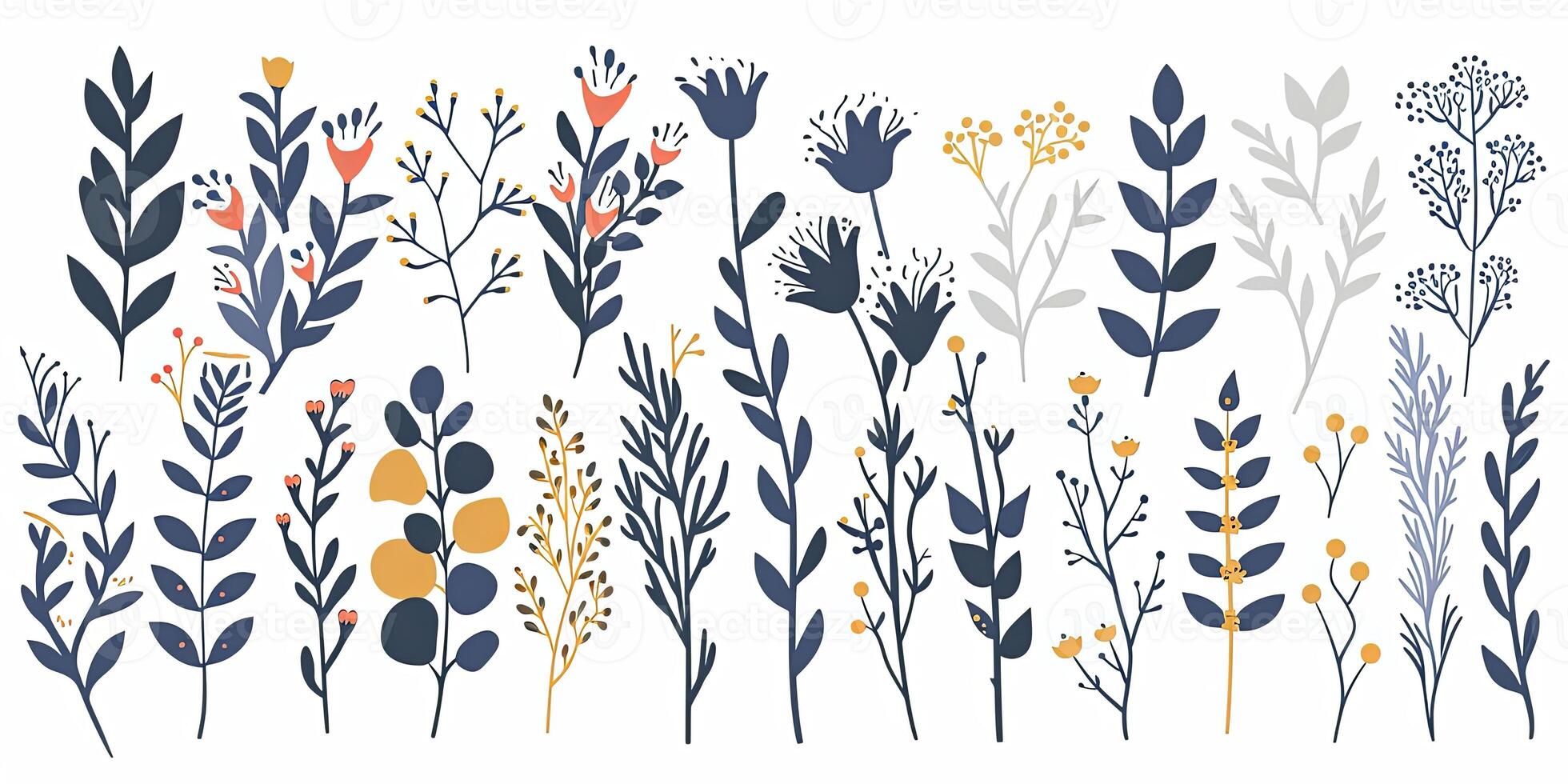 Abstract Botanical Florals background pattern photo