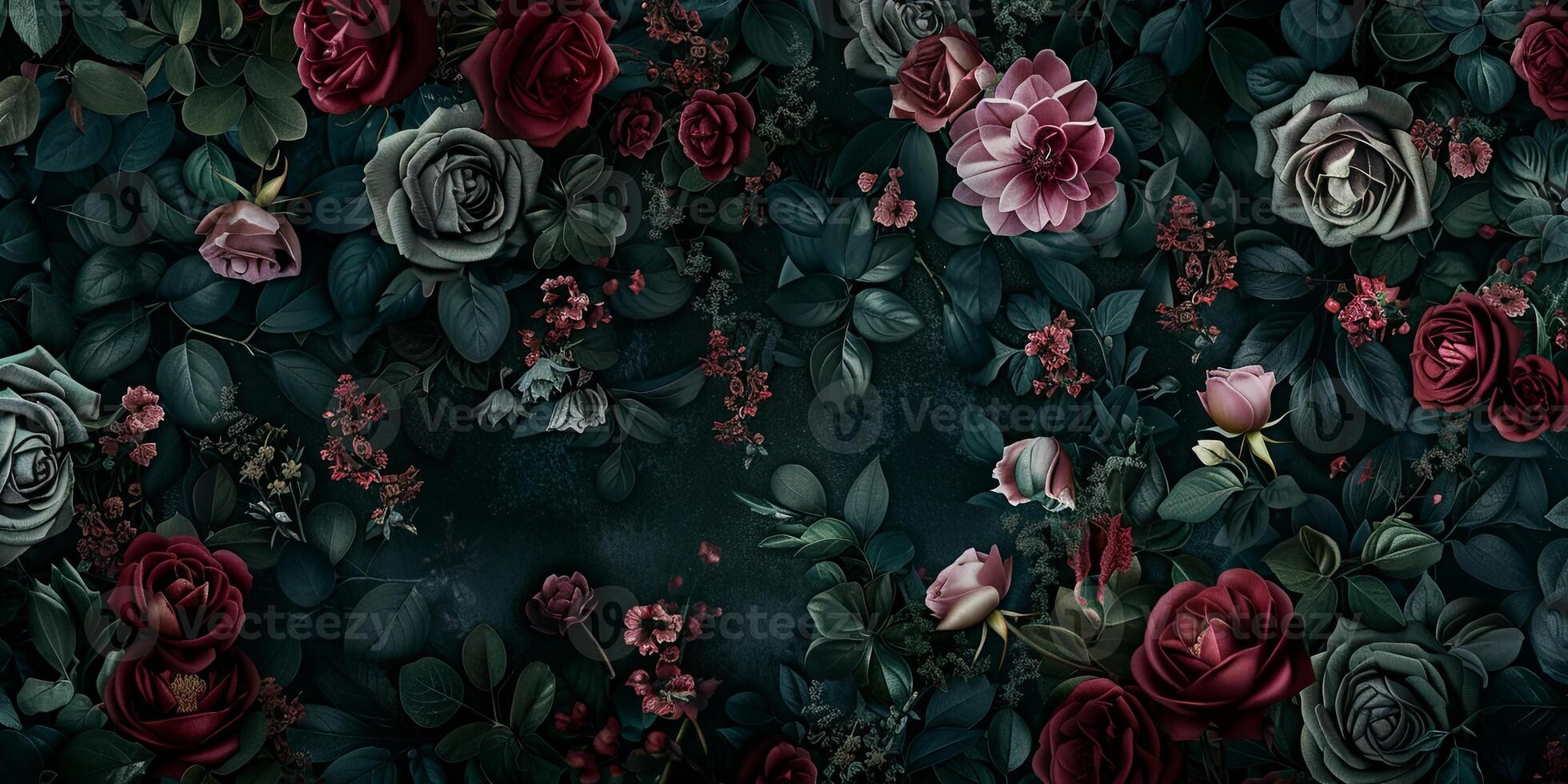 Abstract Botanical Florals background pattern photo