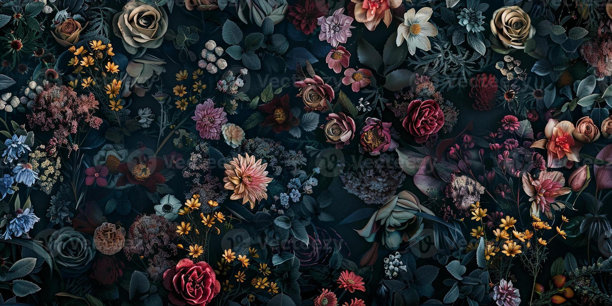 Abstract Botanical Florals background pattern photo