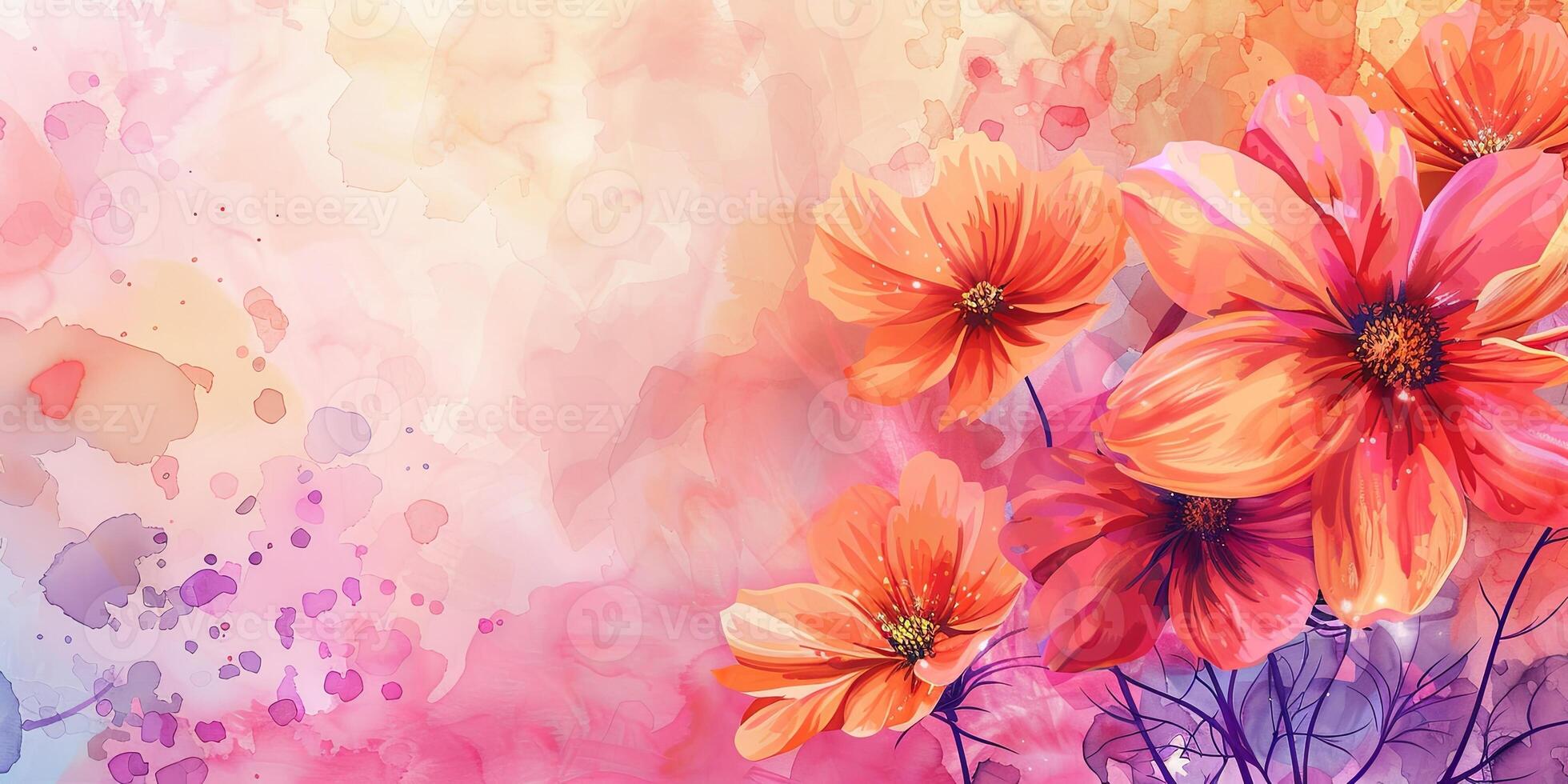 Abstract Botanical Florals background pattern photo