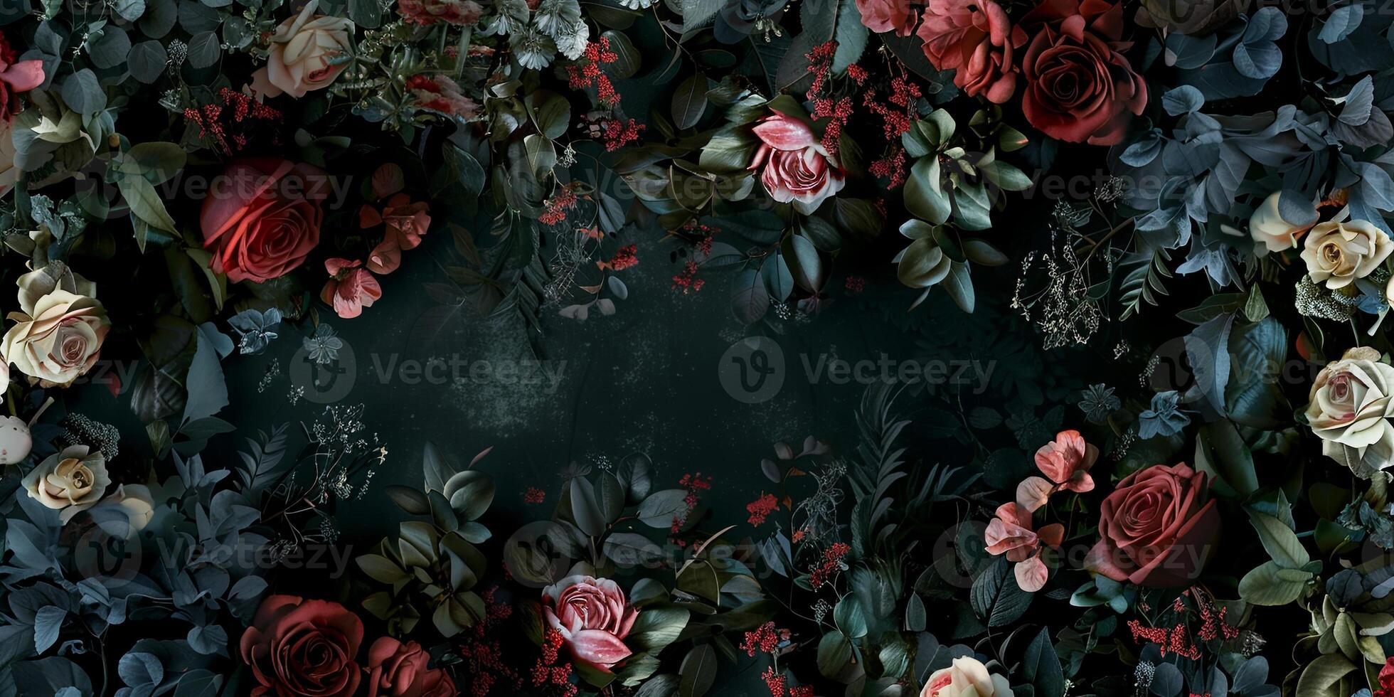 Abstract Botanical Florals background pattern photo