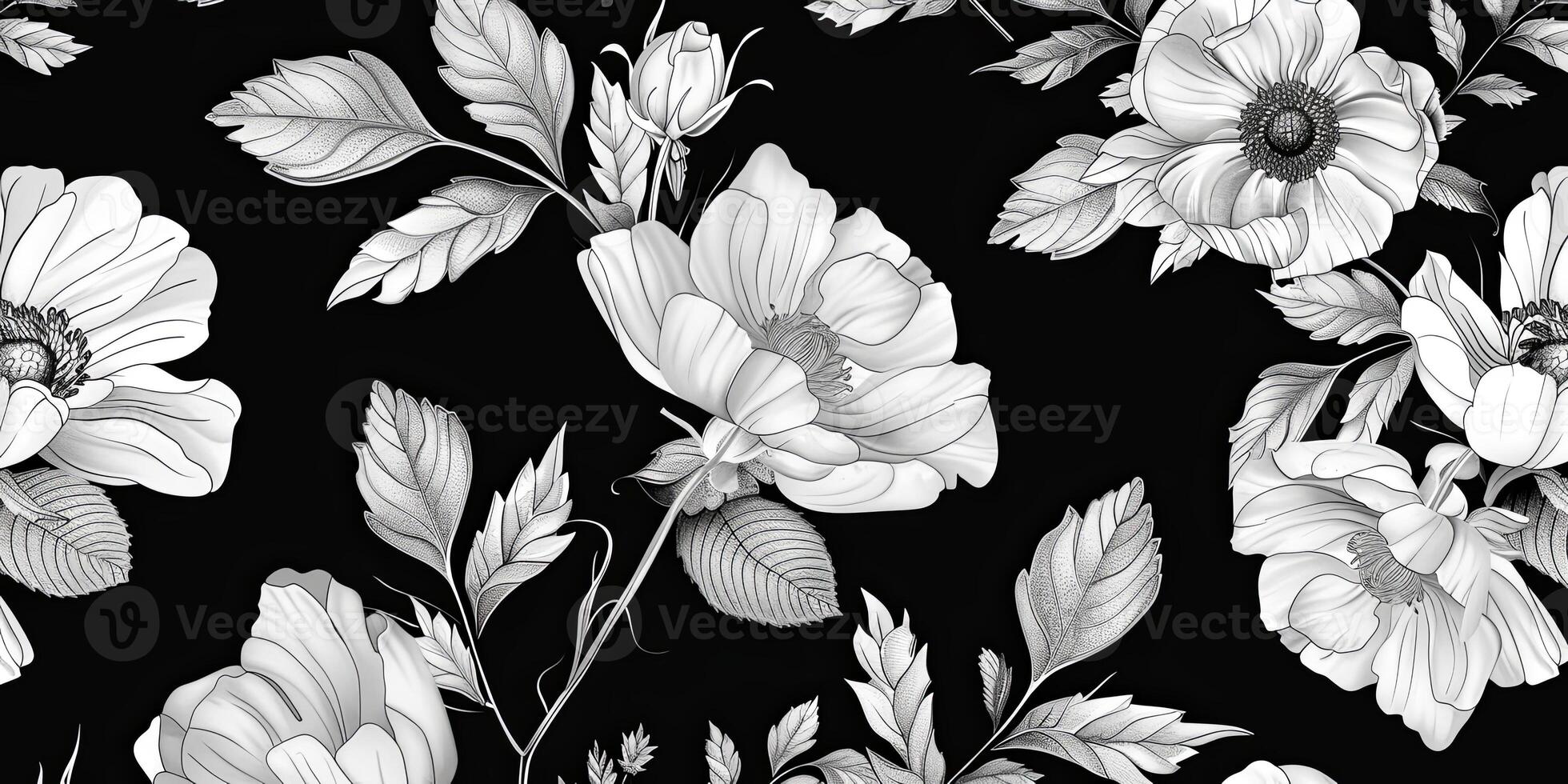 Abstract Botanical Florals background pattern photo